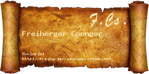 Freiberger Csongor névjegykártya